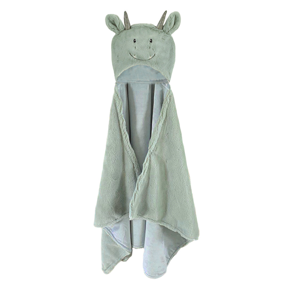 'Dax' Dragon Plush Hooded Blanket - HoneyBug 
