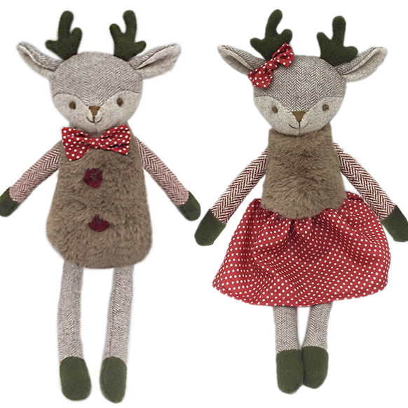 Mr. & Mrs. Reindeer Toy Set - HoneyBug 