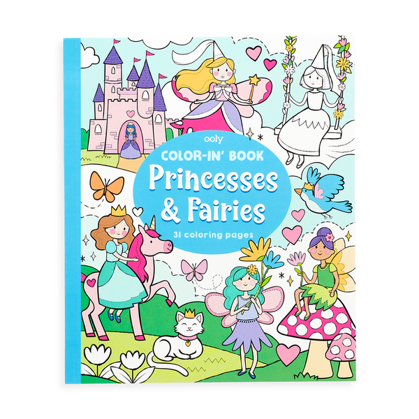 Color-in' Book: Princesses & Fairies - HoneyBug 
