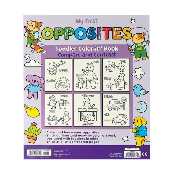 Color-in' Book: My First Opposites - HoneyBug 