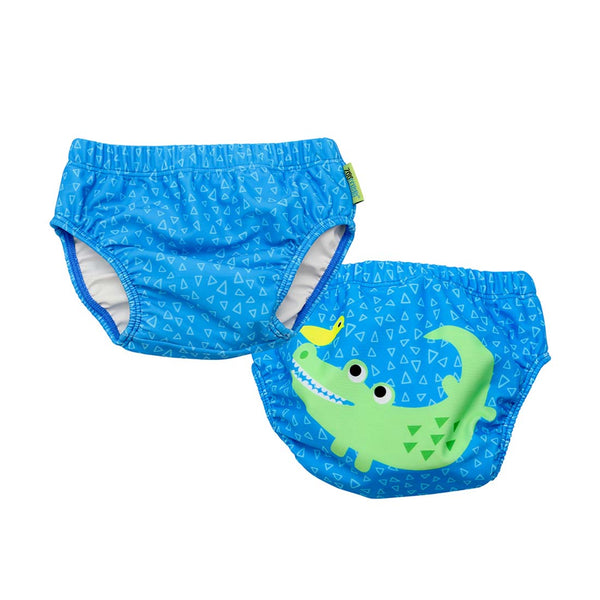 Baby & Toddler Knit Swim Diaper 2pc Set - Aidan the Alligator - HoneyBug 
