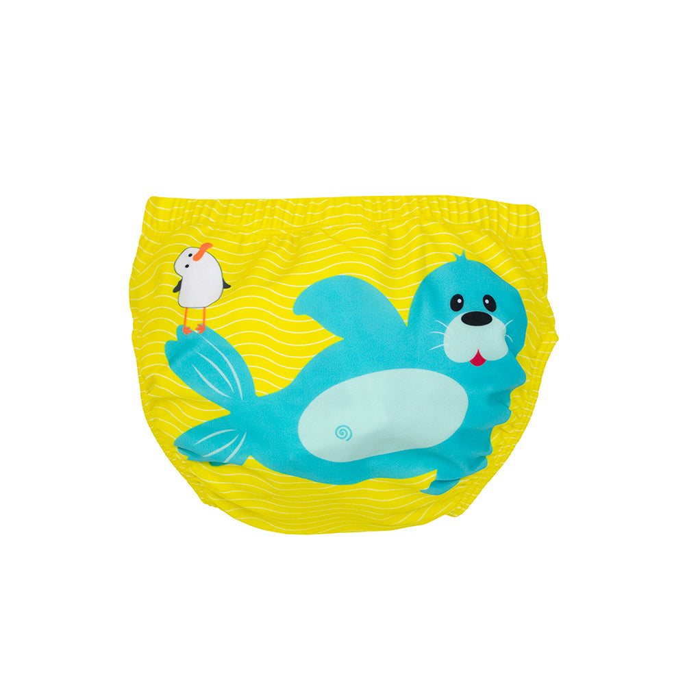 Baby & Toddler Knit Swim Diaper 2pc Set - Sydney the Seal - HoneyBug 
