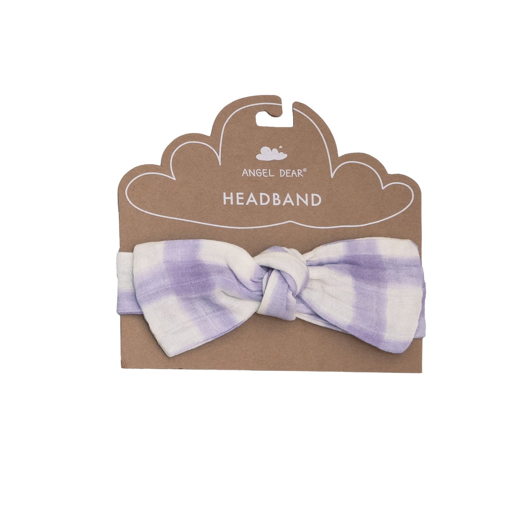 Headband - Lavender Rose Gingham - HoneyBug 