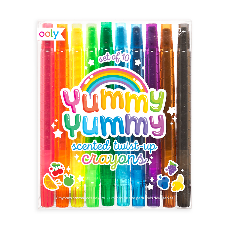 Yummy Yummy Twist-Up Crayons (set of 6) - HoneyBug 
