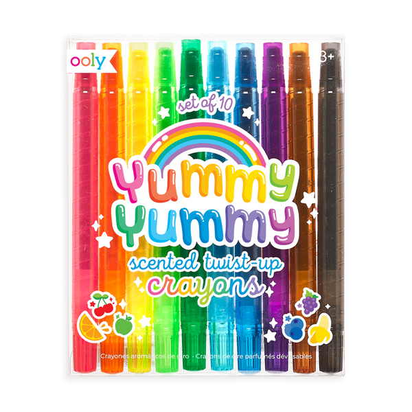 Yummy Yummy Twist-Up Crayons (set of 6) - HoneyBug 