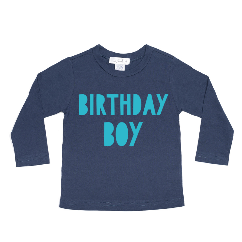 Birthday Boy Long Sleeve Shirt - Blue - HoneyBug 