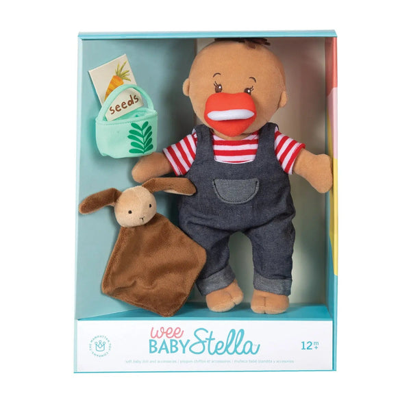 Wee Baby Stella beige Tiny Farmer Set by Manhattan Toy - HoneyBug 