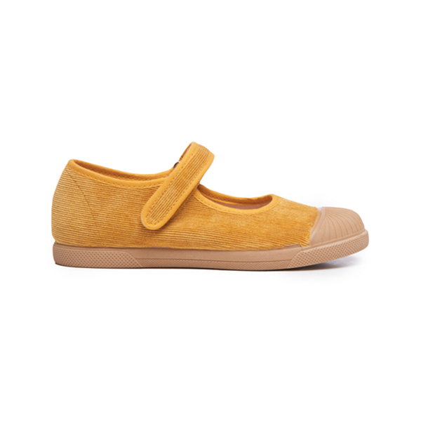 Corduroy Mary Jane Captoe Sneakers in Marygold by childrenchic - HoneyBug 