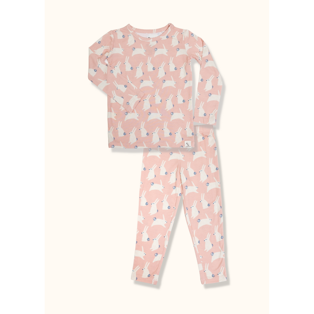 Pink Bunny Pajama Set by Loocsy - HoneyBug 