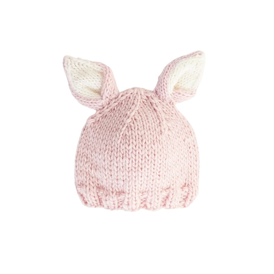 Bunny Ears Beanie Hat - Blush - HoneyBug 