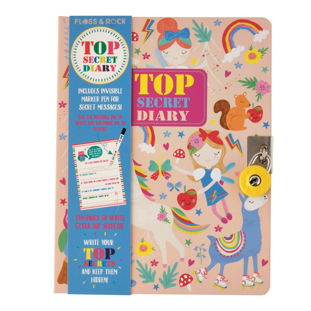 Rainbow Fairy Top Secret Lockable Diary - HoneyBug 