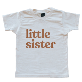 Little Sister Tee - Cream & Camel - HoneyBug 