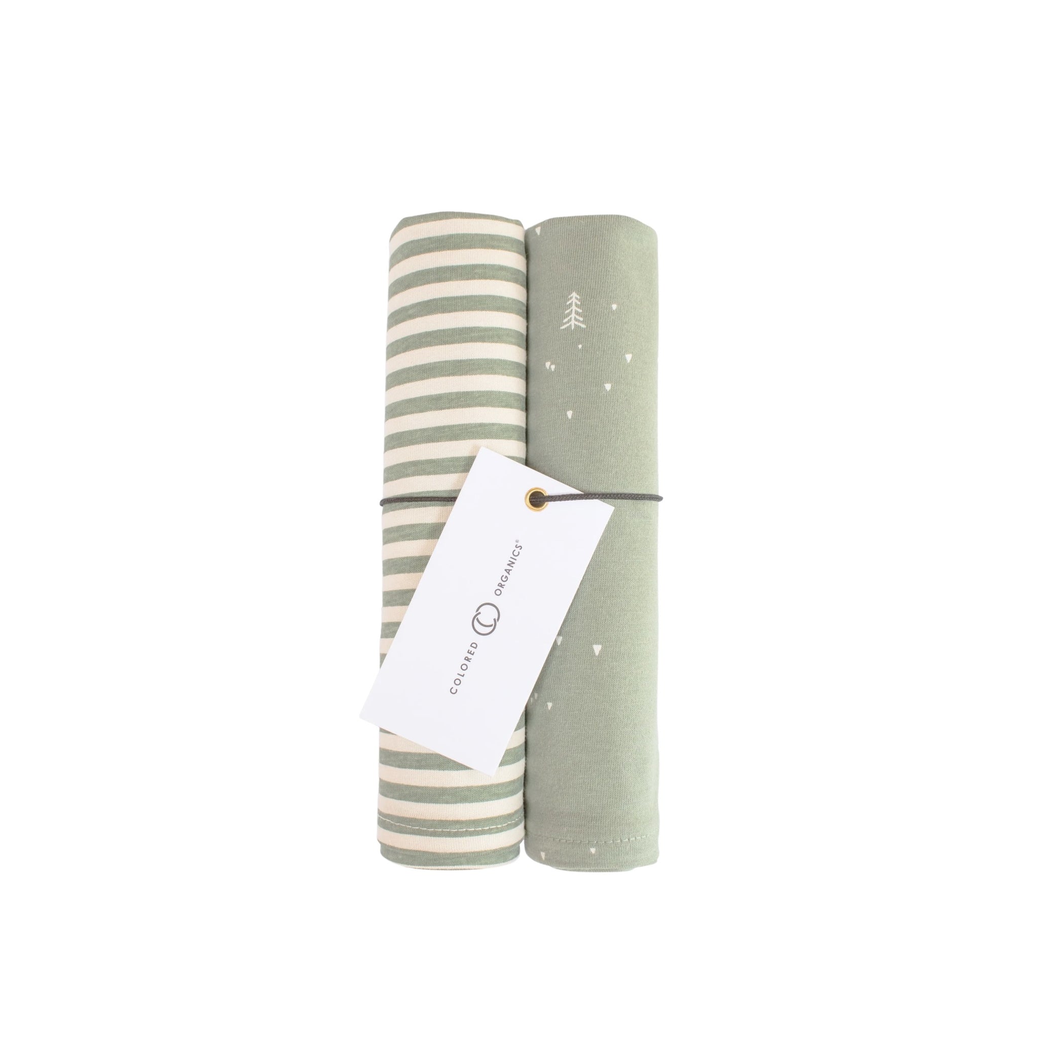 Burp Cloth (2-pack) - Beri Stripe + Evergreen - HoneyBug 