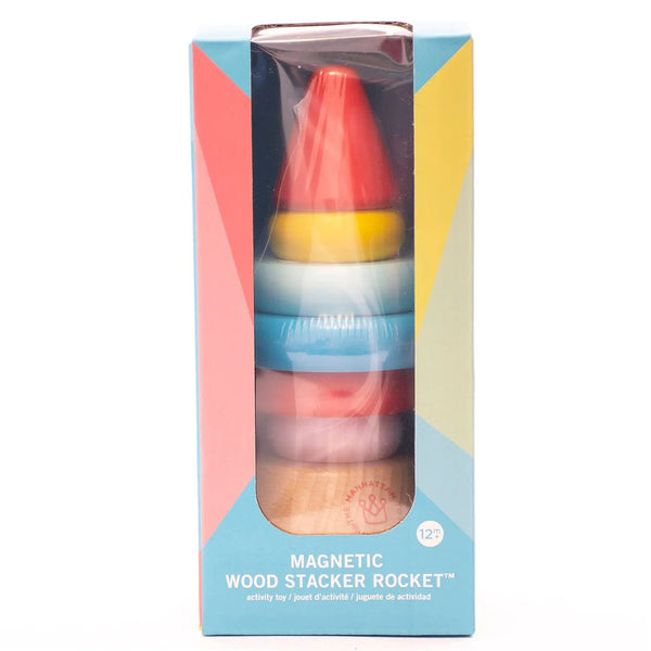 Magnetic Wood Stacker Rocket by Manhattan Toy - HoneyBug 