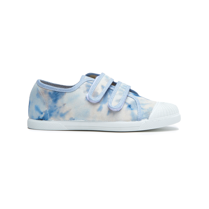 Canvas Double Sneaker in Tie Dye Blue by childrenchic - HoneyBug 