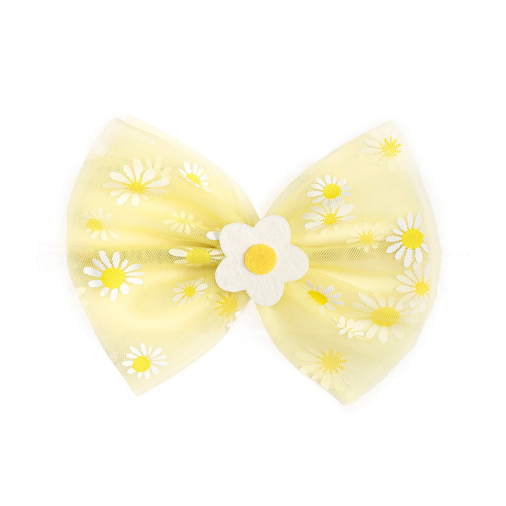 Daisy Bow Clip - Kids Easter and Spring Hair Clip - HoneyBug 
