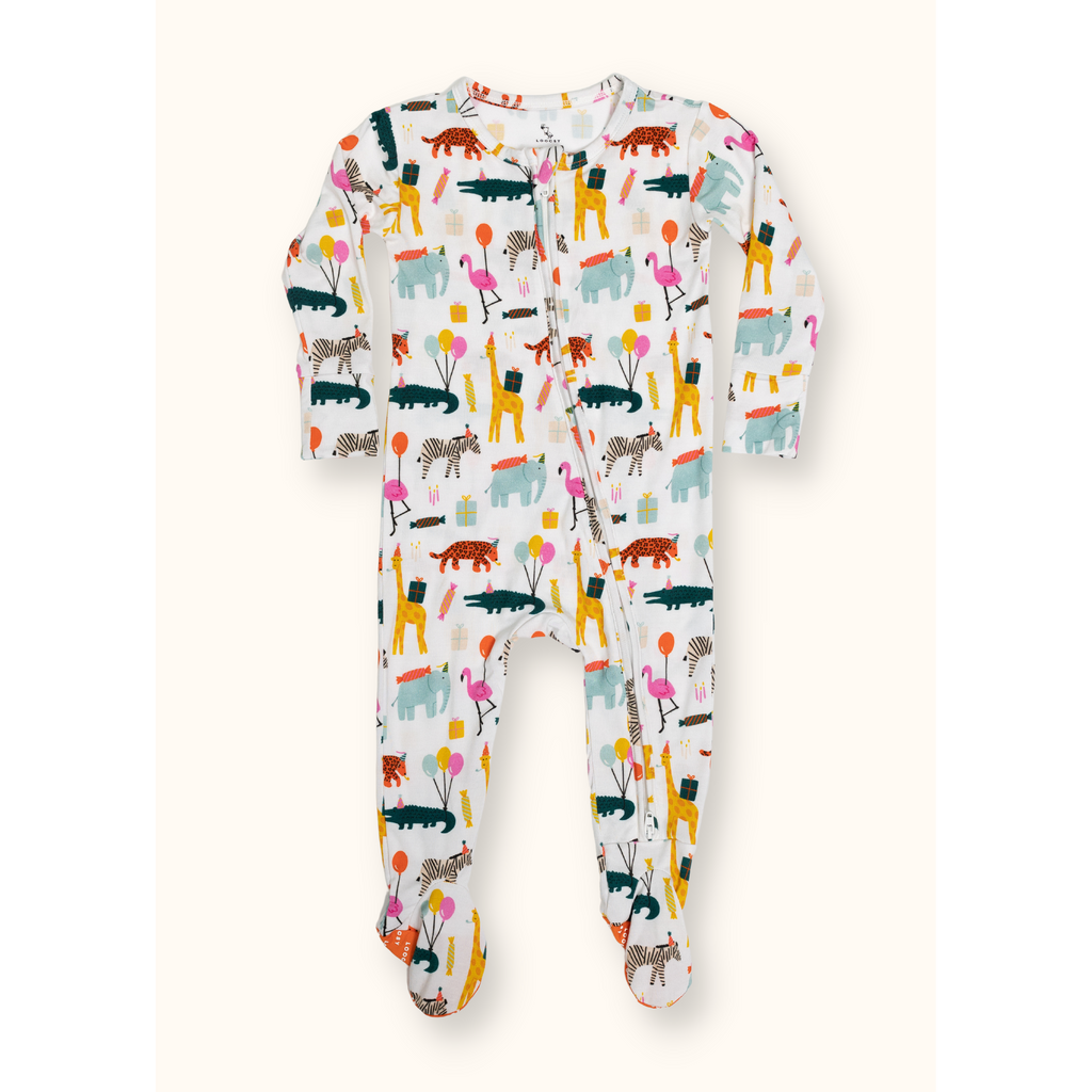 Party Animal Footie Pajama by Loocsy - HoneyBug 