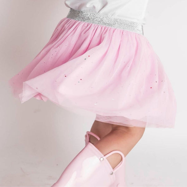 Pink Sprinkle Tutu - Dress Up Skirt - Kids Valentine's Day Tutu - HoneyBug 