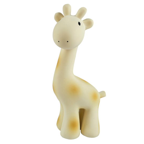 Giraffe - Natural Organic Rubber Teether, Rattle & Bath Toy - HoneyBug 