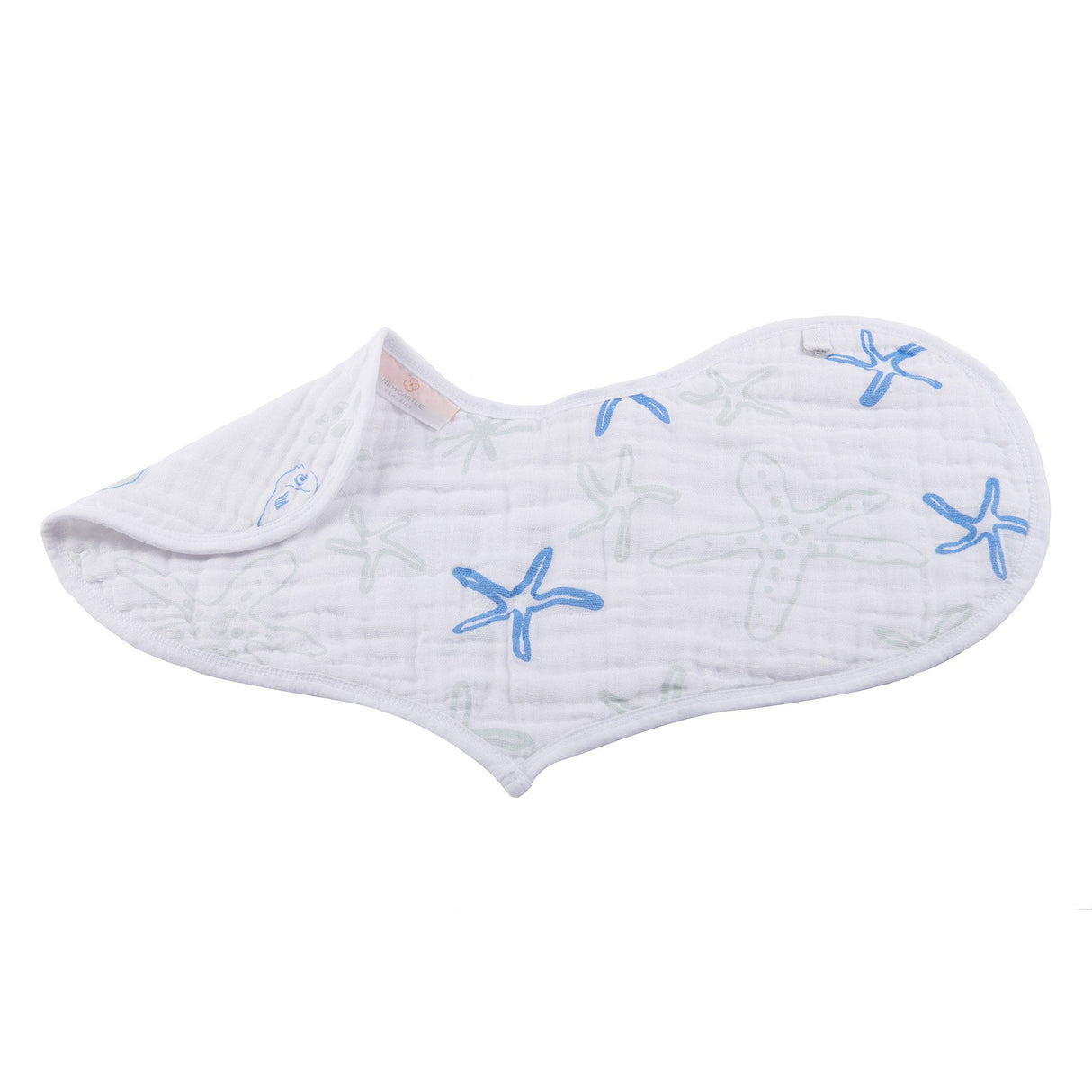 Ocean Cotton Heart Bib 2PK - HoneyBug 