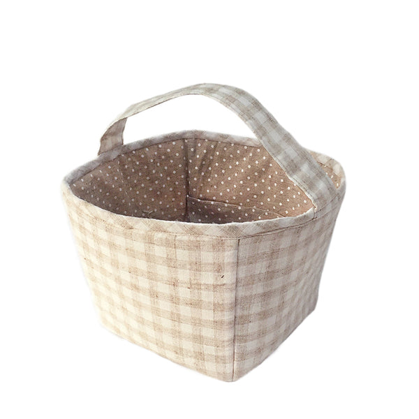 Tan Fabric Basket / Storage Caddy - HoneyBug 