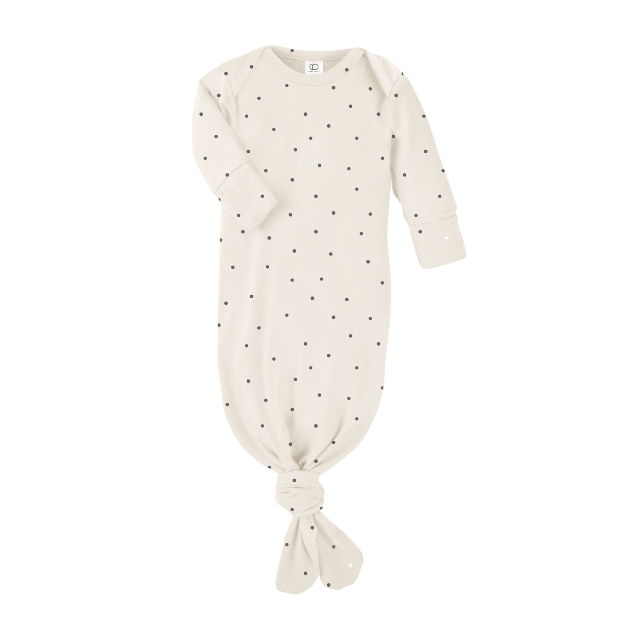 Infant Gown - Mini Polka / Pewter - HoneyBug 