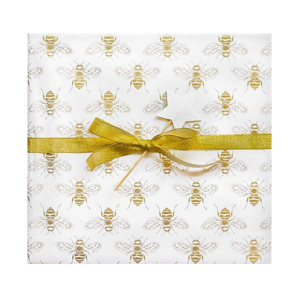 Gold & White Bee Paper - HoneyBug 