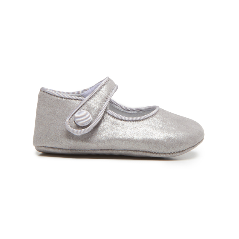 My-First Mary Janes in Silver Shimmer by childrenchic - HoneyBug 
