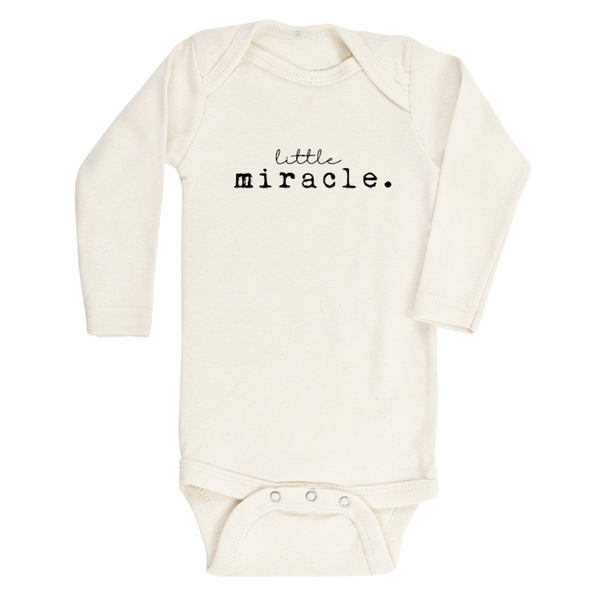 Little Miracle- Long Sleeve Bodysuit - Black - HoneyBug 