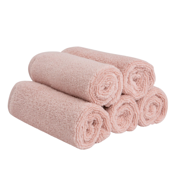 Organic Cotton Baby Washcloths - Pink - HoneyBug 