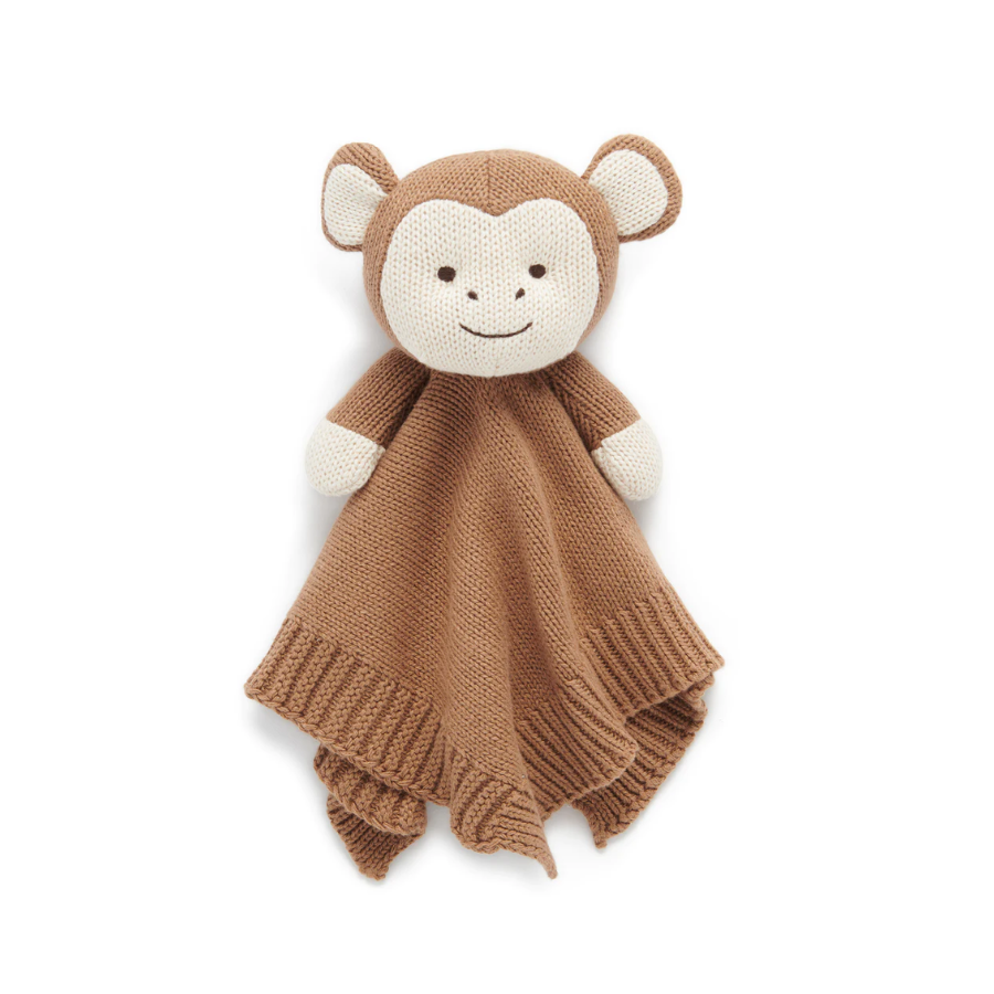 Knitted Monkey Comforter Lovey - HoneyBug 