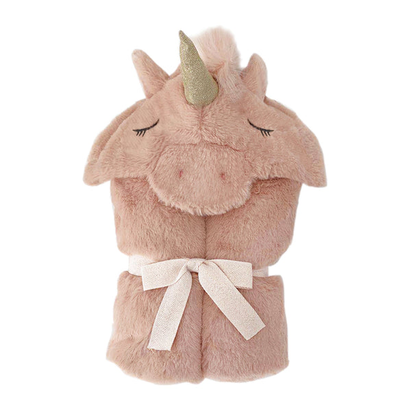 'Uliana' Plush Unicorn Hooded Blanket - HoneyBug 