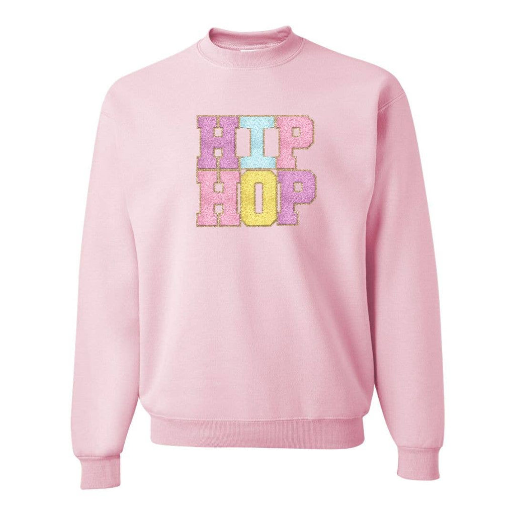 Adult Hip Hop Patch Sweatshirt - Pink - HoneyBug 