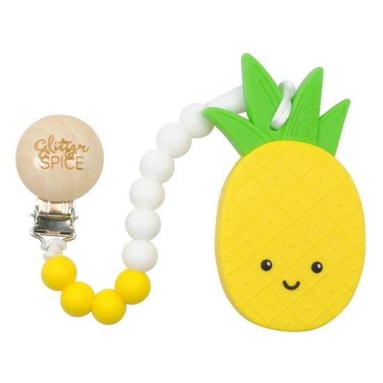 Pineapple Teether with Clip - HoneyBug 