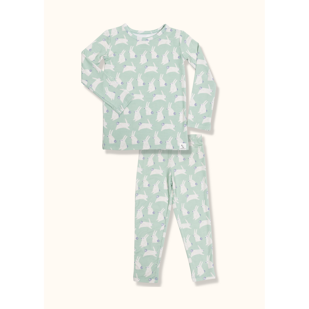Mint Bunny Pajama Set by Loocsy - HoneyBug 