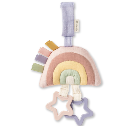 Ritzy Jingle Attachable Travel Toy - Pink Rainbow - HoneyBug 