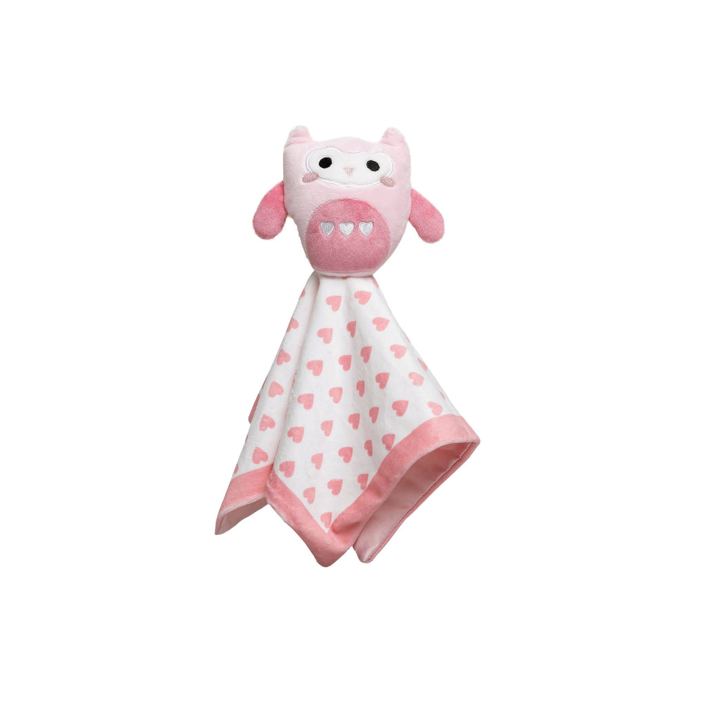 Owl Lovey Blanket - Pink - HoneyBug 
