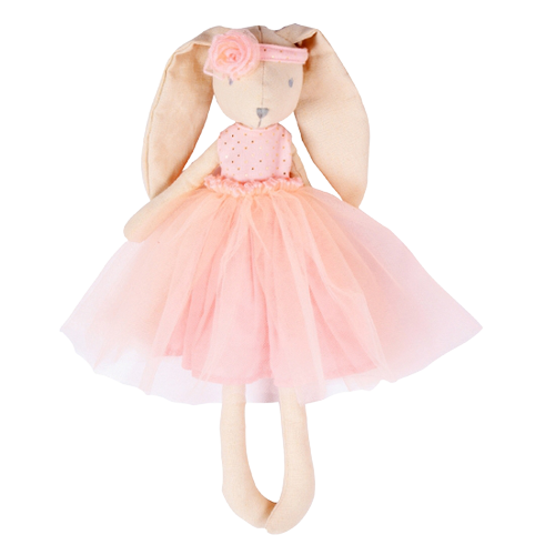 Marcella the Bunny - Ballerina in Pink Toile Skirt - HoneyBug 