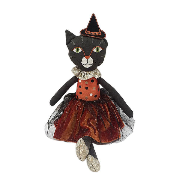 'Elvira' Halloween Cat Plush Doll - HoneyBug 