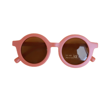 Round Sunglasses for Toddler- Rust Red - HoneyBug 