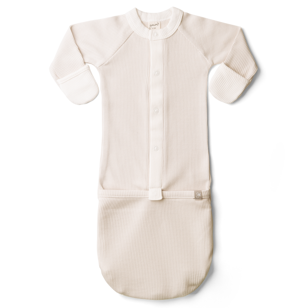 Thermal Bamboo Organic Cotton Gown - Bunny Slope - HoneyBug 
