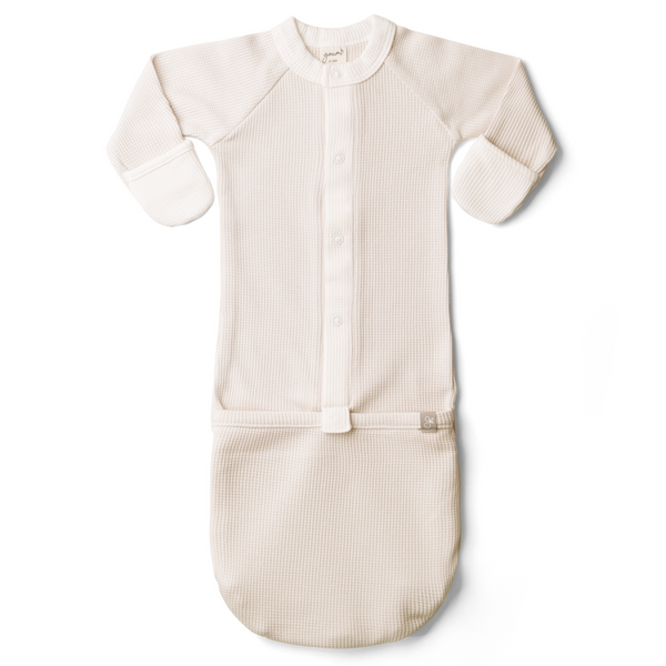 Thermal Bamboo Organic Cotton Gown - Bunny Slope - HoneyBug 