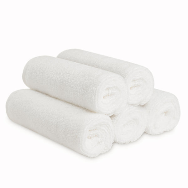 Organic Cotton Baby Washcloths - White - HoneyBug 