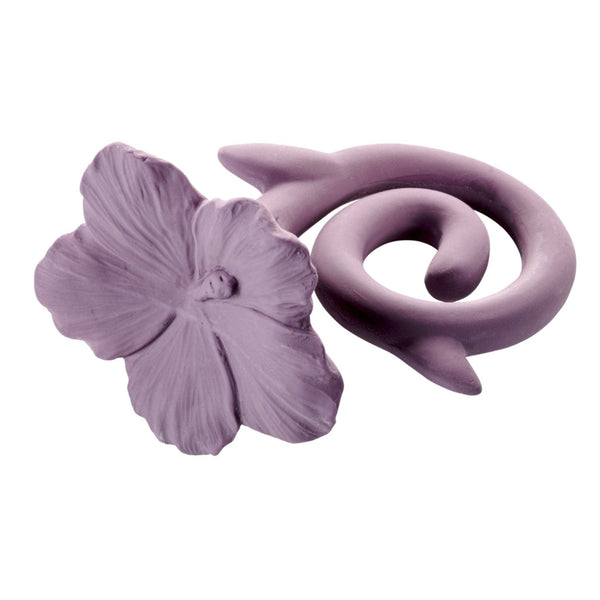Natural Rubber Teether Hawaii Flower - Purple - HoneyBug 