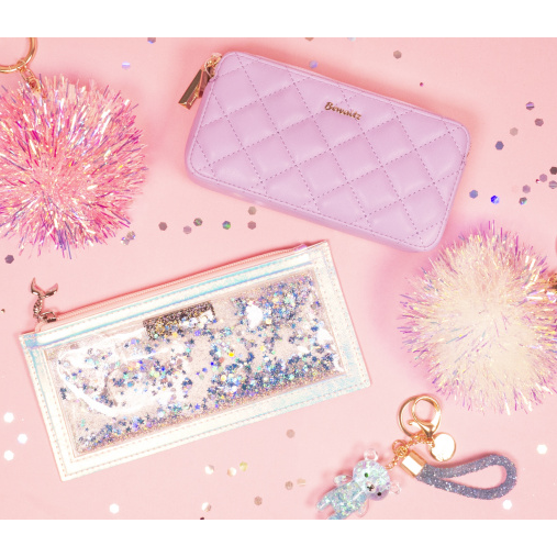 Pencil Pouch - Floating Glitter - HoneyBug 