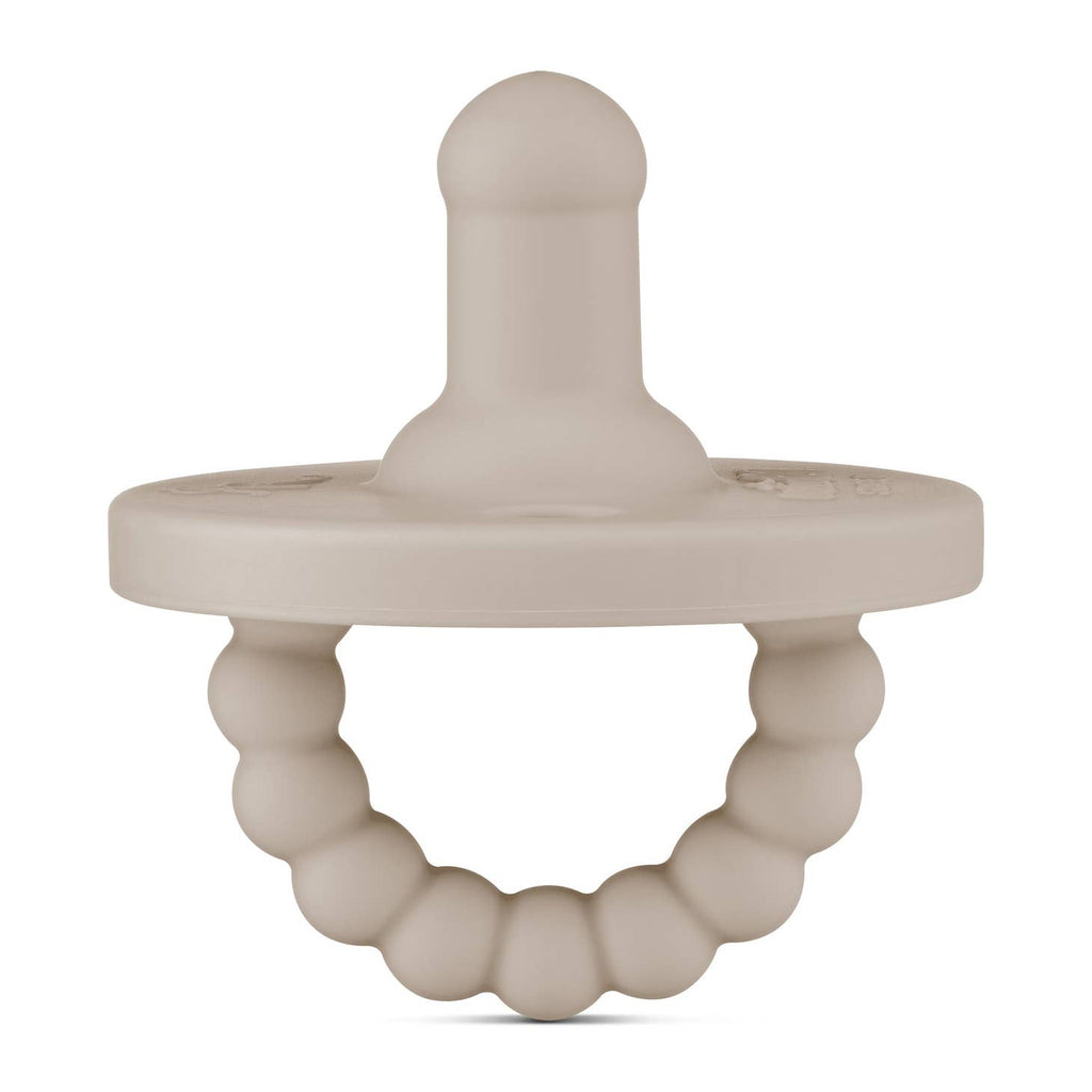 Cutie PAT Round Pacifier Stage 1 - Taupe - HoneyBug 