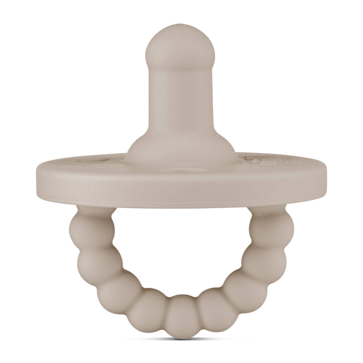 Cutie PAT Round Pacifier Stage 1 - Taupe - HoneyBug 