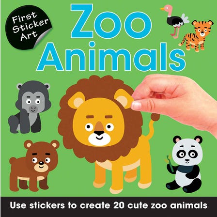 First Sticker Art: Zoo Animals - HoneyBug 