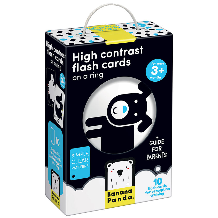 High Contrast Flash Cards on a Ring (age 3m+) - HoneyBug 