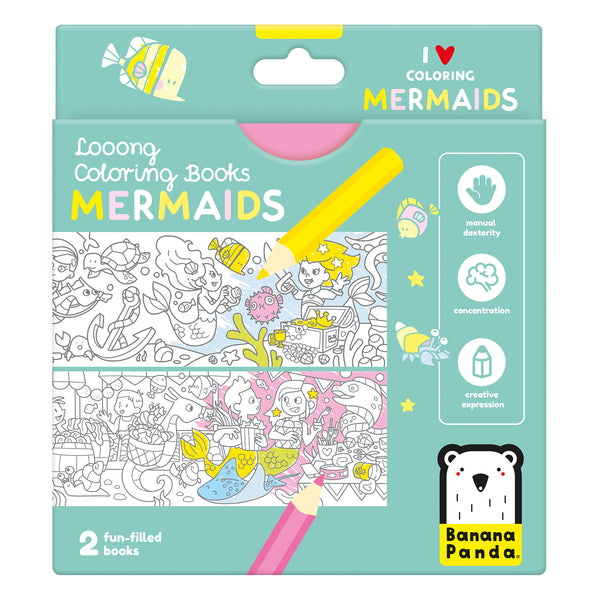 Looong Coloring Book - Mermaids - HoneyBug 